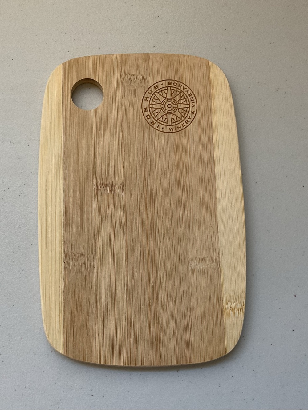 Engraved Iron Hub Winery & Vineyard Bamboo Serving/Cutting Board